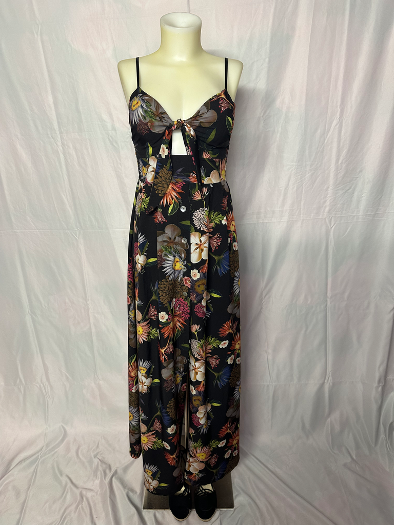 robe longue à motif fleurie