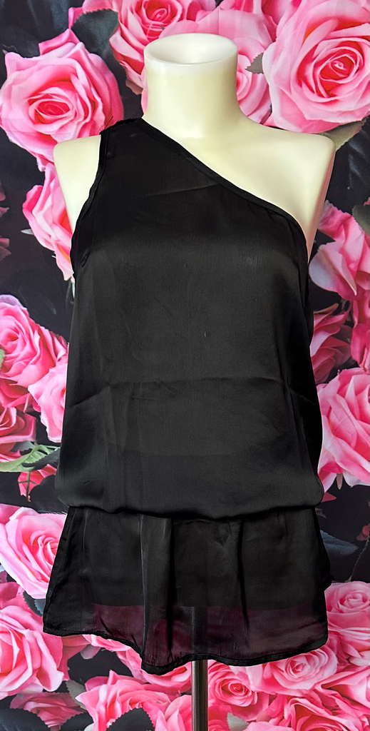 top noir effet satin