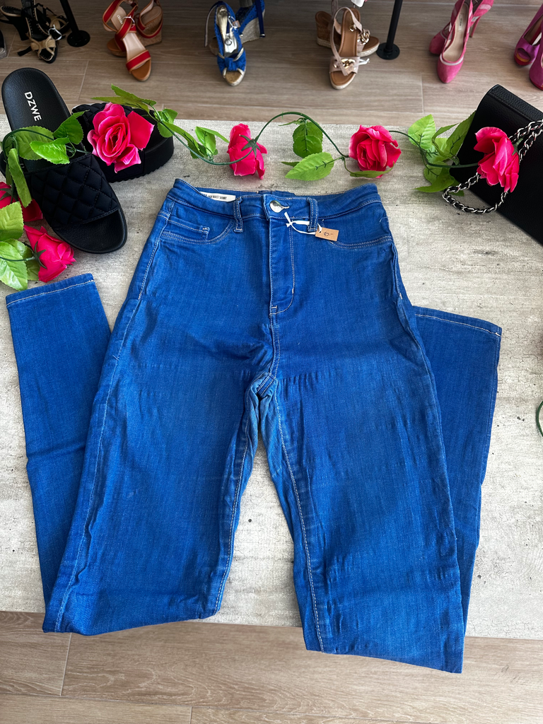 Jeans bleu électrique