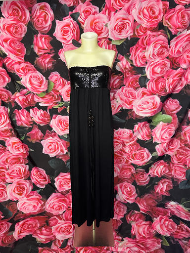 robe longue bandeau a paillettes