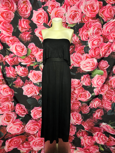 robe longue bandeau noir