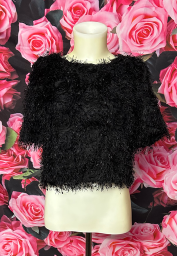 top à fleur texturées