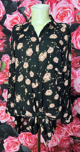 chemise avec motif fleurs