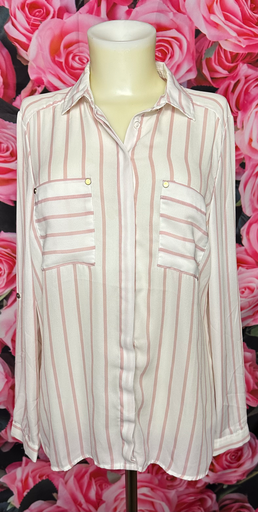 chemise rose et Blanc