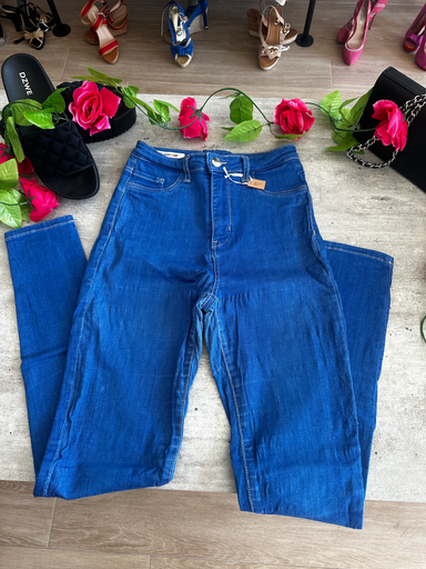 Jeans bleu électrique