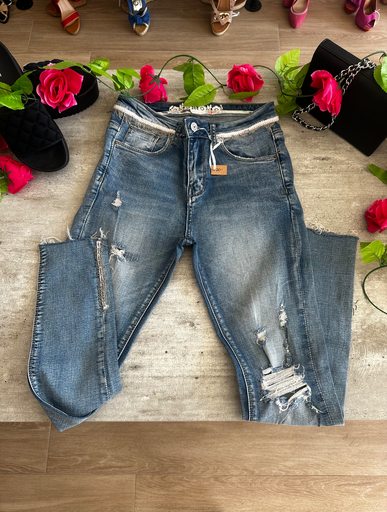 Jeans à frange
