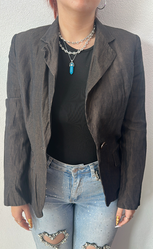 Blazer, côtelé, marron