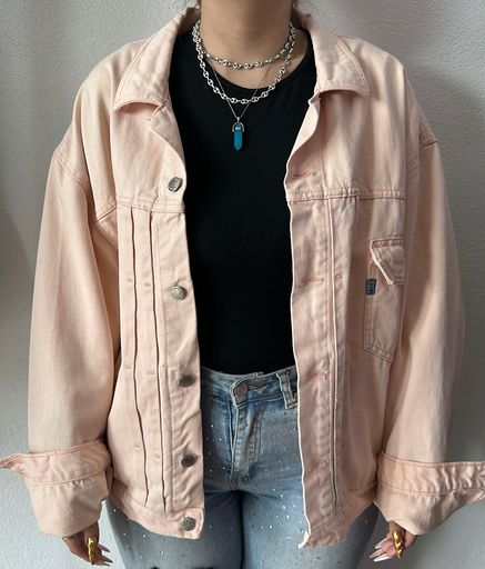 Veste rose, saumon