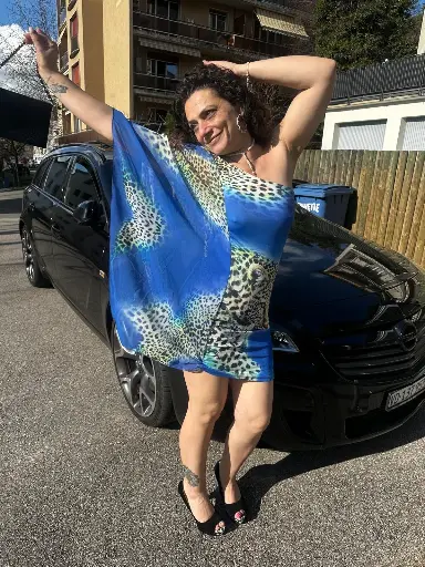 robe léopard bleu